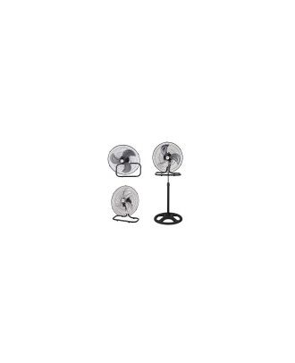 Ventilador 3 En 1 Recio Negro 50 D 3 Vel. 70w  3 Aspas Aluminio En Plata Oscilante