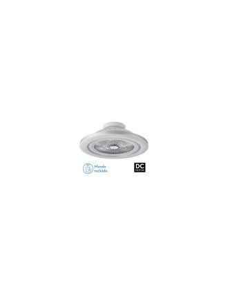 Ventilador 72w Dc Mato Niquel 5Aspas Transp. 22x58x58cm 6 Vel. 3 Colores C/remoto,memoria,temporiz Y Reg.Intensidad 6120lm
