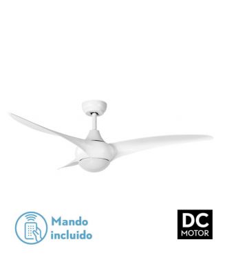 Ventilador Dc Canea 24w Blanco 3 Aspas 6 Velocidades 134d  3000-4500-6000k C/remoto, Memoria Y Temporizador 2424lm
