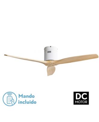 Ventilador Dc Aguilon Blanco 3 Aspas Haya 6 Vel Ocidades Sin Luz Remoto Y Temporiz.132d