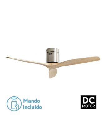 Ventilador Dc Aguilon Niquel 3 Aspas Haya 6 Velocidades Sin Luz Remoto Y Temporiz.132d