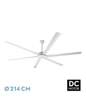 Ventilador Dc Almanzor 24w Blanco 6aspas 214d Regulable Intensidad 2950lm 3000k,4000k,6000k Remoto+temporizador+memoria