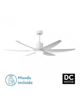 Ventilador Dc Otto 24w 2950lm Blanco 6 Aspas Blancas Reg.x167d 3000-4000-6000k 2tijas C/remoto, Memoria Y Temporizador