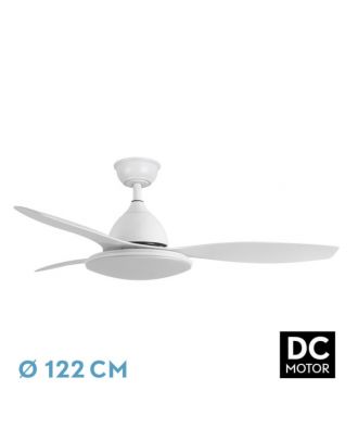 Ventilador Dc Blanco Yael 72w 3000-4000-6000k 122d 7200lm 3 Aspas, Remoto+temporizador+memoria