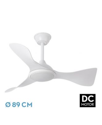 Ventilador Dc Caiman 36w 3600lm Blanco 89d 3asp 6v 3000-4500-6500k Remoto+reg.int+memo+temp