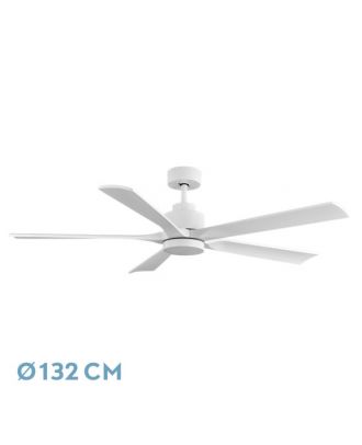 Ventilador Dc Cairo 24w 2400lm Blanco 5aspas 132d 3000k,4500k,6000k, Remoto+temporizado+memoria