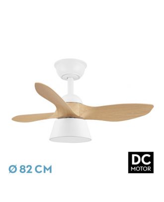 Ventilador Dc Cubico 36w 2680lm Blan/haya 3asp 82d  3000k,4500k,6000k,remoto+tempor+memoria