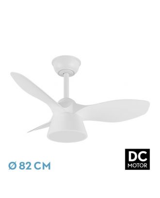 Ventilador Dc Cubico 36w 2680lm Blanco 3 Aspas 82d  3000k,4500k,6000k,remoto+tempor+memoria
