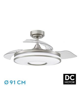 Ventilador Dc Dani 48w 4800lm Niqu 3asp.6vel 91d 3000-4000-6000k Remoto+memoria+tempor 24