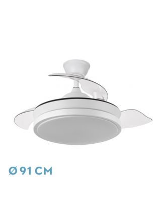 Ventilador Dc Escorpion Mini 59w Blanc 3aspas Desp. 91d 6980lm Remot+temporiz+memoria
