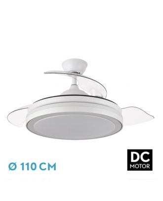 Ventilador Dc Esparta Plus 72w 6120lm Blanco 3 Aspas Desp. 107d 3 Colores C/Remoto+ Temporizador+ Memoria