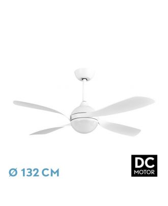 Ventilador Dc Livorno 30w 3250lm Blanco 132d 4aspas 3000k,4500k,6000k, Remoto+ Temporizador+ Memoria