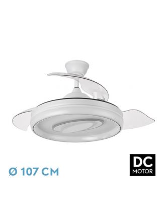 Ventilador Dc Maracana 57w Blanco 3asp.107d 5980lm 3000-4500-6500k Reg.intensidad+remoto+memoria+temporizador
