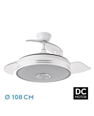 Ventilador Dc Matanuska 72w 6120lm Blanco Bluethooth 32/47x55/108d.3 Aspas Desp.6 Vel.3 Color.