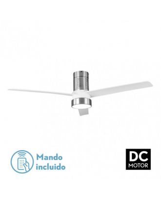 Ventilador Dc Teo 24w 2950lm Niquel 3Asp Blancas 32x139d 3000-4000-6000k C/remoto, Memoria Y Temporizador