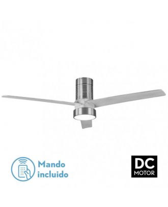Ventilador Dc Teo 24w 2950lm Niquel 3Asp Gris 32x139d 3000-4000-6000k C/remoto, Memoria Y Temporizador