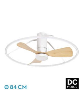 Ventilador Dc Oporto 56w Blan/haya 3asp.84d 5600lm 3000-4000-6500k 6vel Remot,tempo,3int.rg