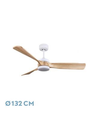 Ventilador Dc Oriente 26w Blanco 3 Aspas Haya 132d 6vel 3colores 2950lm Remoto,temporizador,memoria 24