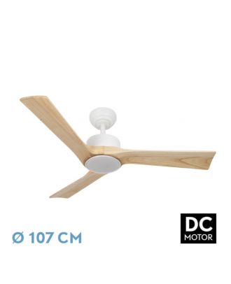 Ventilador Dc Orinoco 24w Blanco 3aspas Haya 107d 2424lm 3000k,4000k,6500k Remoto+regulable Intensidad+temperatura+memoria