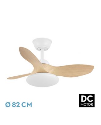 Ventilador Dc Paramo 36w 2880lm Blanco/haya 3asp 82d 3000k,4500k,6000k,remoto+tempor+memoria