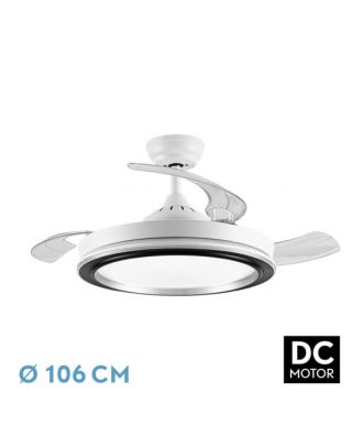 Ventilador Dc Picolo 72w 6226lm Blanco/negro 3 Aspas Desp. 106d 3000-4000-6500k Remoto, Memoria