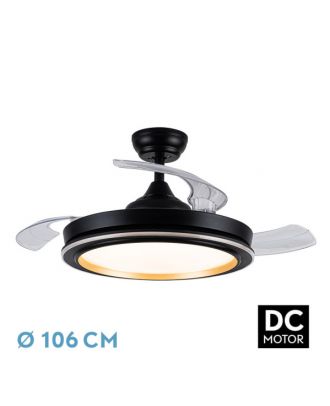 Ventilador Dc Picolo 72w 6226lm Negro/oro 3 Aspas Desp. 106d 3000-4000-6500k Remoto, Memoria