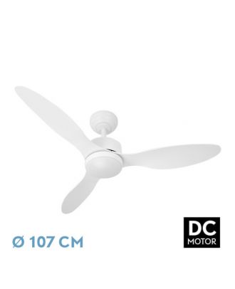 Ventilador Dc Serpa 24w Blanco 3aspas 6vel 107d 2424 Lm 3000-4000-6500k Remoto+regulador Intensidad+temporizador+memoria