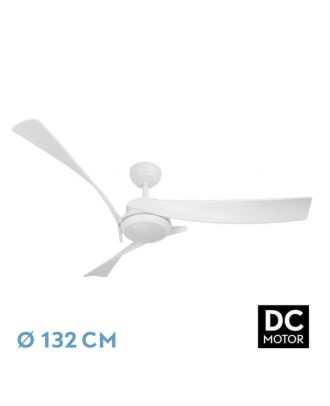 Ventilador Dc Tarento 24w Blanco 3aspas 6ve 132d 2424 Lm 3000-4000-6500k Remoto+regulable Intensidad+temporizador+memoria