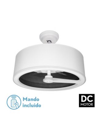 Ventilador Dc Tatiana 110w Blanco/mad.Negra 3 Aspas 62d 3000-4000-6000k 9350lm Remoto,memoria,temporizador