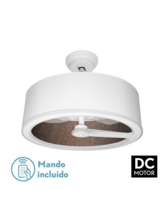 Ventilador Dc Tatiana 110w Blanco/oxido 3 Aspas 62d 3000-4000-6000k 9350lm Remoto,memoria,temporizador
