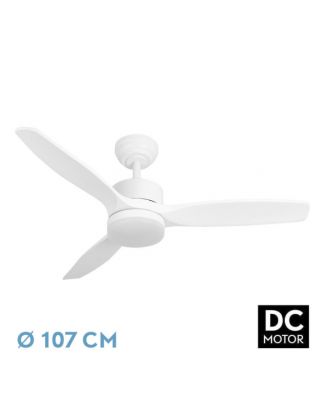 Ventilador Dc Torino 24w Blanc 3aspas 6vel 107d 2424lm 3000k,4000k,6500k Remoto+temporizador+memoria