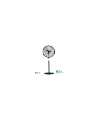 Ventilador De Pie Africo 120w Negro Regx55x55 Cm  3 Velocidades Fijo Y Rotatorio