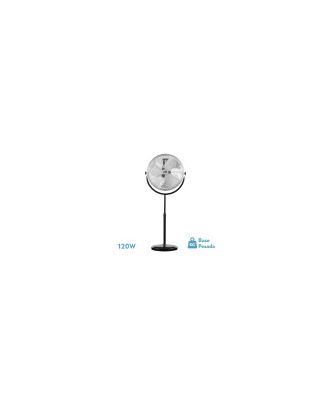 Ventilador De Pie Trascias 120w Negro Regx55x55 Cm  3 Velocidades Orientable
