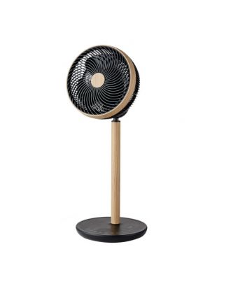Ventilador De Pie Colibri Negro/madera 25w 12vel 70x28,5x28,5cm 3asp Motor Dc C/remoto Y Temporizador