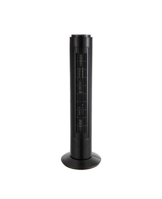 Ventilador De Torre Picaro Negro 3vel 50w C/remoto Temporizador,fijo Y Rotatorio 74x22x22cm