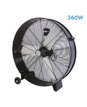Ventilador Industrial Maximum 360w Negro 87D 3Velocidades C/ruedas 92,5x87x20,5 Cm
