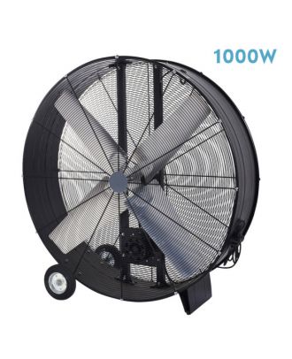 Ventilador Industrial Maximum 1000w Negro 112d 2 Velocidades C/ruedas