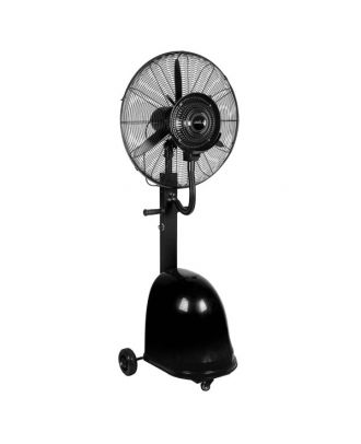 Ventilador Nebulizad.de Pie Napoleon Negro 1velocidad 260w 3aspas 175x65x55cm Tanque Agua 49l Rotatorio