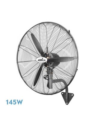 Ventilador Pared Indust.borrasca Negro 3velocidades 145w 3aspas Fijo Y Rotatorio 60x56x30cm