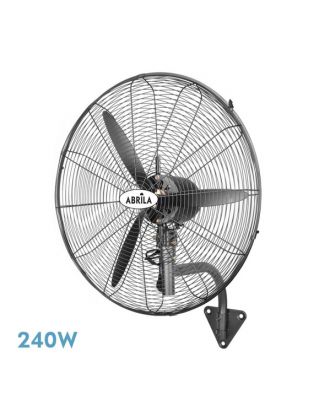 Ventilador Pared Indust.borrasca Negro 3velocidades 240w 3 Aspas Fijo Y Rotatorio 80x71x30cm