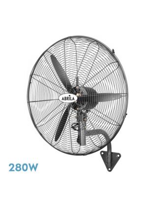 Ventilador Pared Indust.borrasca Negro 3velocidades 280w 3 Aspas Fijo Y Rotatorio 90x81x30cm