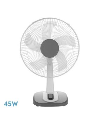 Ventilador Sobremesa Arroyo Grande Blanco/gris 3vel 45w 5 Aspas Oscilante Y Rotatorio 65x43x26cm