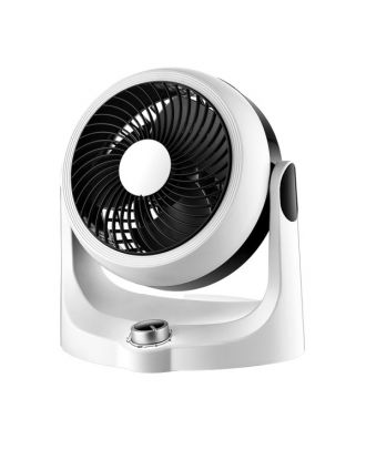 Ventilador Sobremesa Cartago Blanco/negro 40w 3velocidades 3aspas Fijo Y Rotatorio Orientable 28,3x25,7x19cm