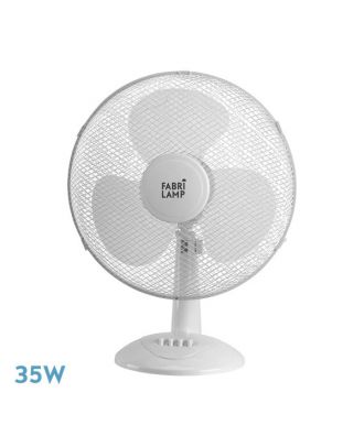 Ventilador Sobremesa Cape Mediano Blanco 3vel 35w  Oscilante 3 Aspas Blancas 47,5x34x20cm