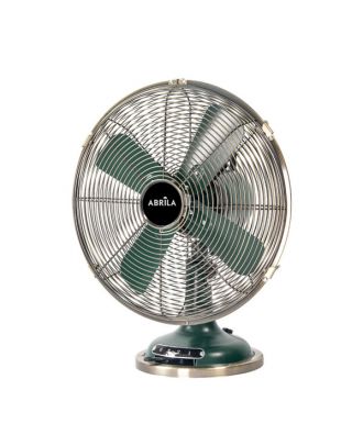 Ventilador Sobremesa Capitolio Oliva/cuero 37w 3velocidades 4asp Fijo Y Rotatorio 42x35x27cm