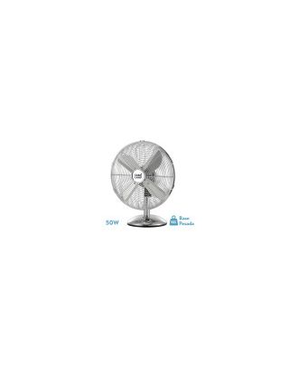 Ventilador Sobremesa Pali Cromo 50w 3 Vel 43 D Oscilante