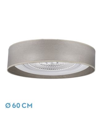 Ventilador Tania 72w Madera Gris 6120lm 5 Aspas 3col. Remoto,memoria,reg.Intensidad,temporizador 25x60x60 Cm