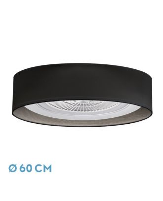 Ventilador Tania 72w Negro/madera Gris 6120lm 5 Aspas 3col Remoto,memoria,reg.Intensidad,temporizador 25x60x60 Cm