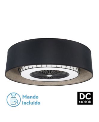 Ventilador DC Tania 72w Negro/madera Gris 5 Aspas 6 Velocidades 3col Remoto,memoria,reg.Intensidad,temporizador 6120lm 70d