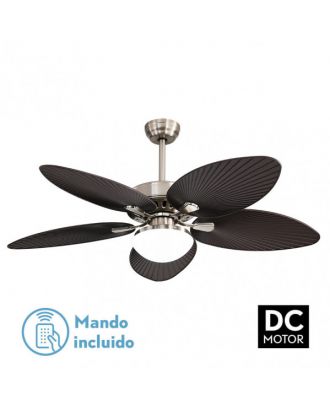 Ventilador  Dc Borasco 24w Niq/marron 5 Asp.6 Vel 132d 2950lm Remoto.memor.y Temp.3000-4000-6000k